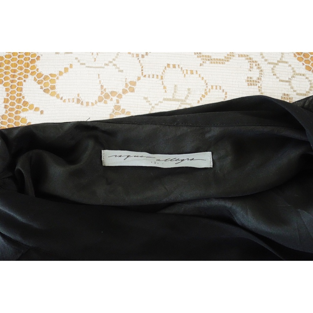 Raquel Allegra Black Silk Dress sz 3 L 6 8 - NWOT - Picture 3 of 6